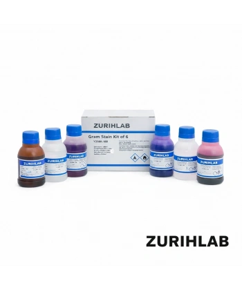 Gram Boyama Seti / (Kristal Violet + Sulu Fuksin + Lugol + Safranin + Decolorizer) - Yüksek Kaliteli Laboratuvar Solüsyonu Seti