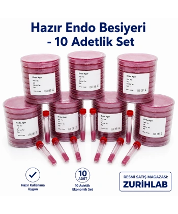 Hazır Endo Besiyeri - 10 Adetlik Set