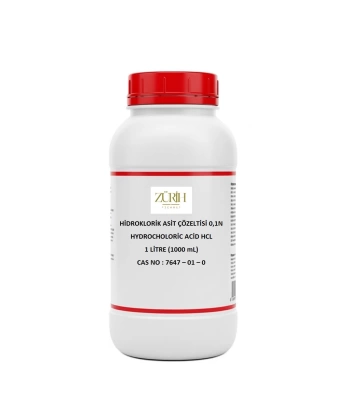 Hidroklorik Asit Çözeltisi 0,1N - Hydrochloric Acid HCL 0,1N - 1 Litre Şişe