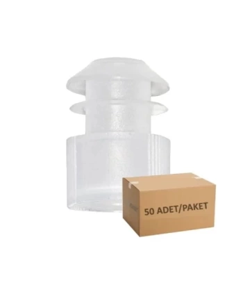 Kanatlı Deney Tüpü Kapağı Beyaz Renk - 16mm Tüp İçin - 50 Adetlik Set
