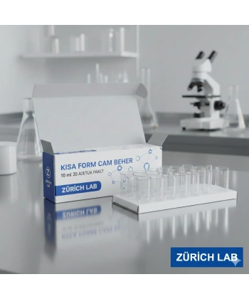 Kısa Form Cam Beher (Beaker) 10 mL - 20 Adetlik Set - Yüksek Kaliteli