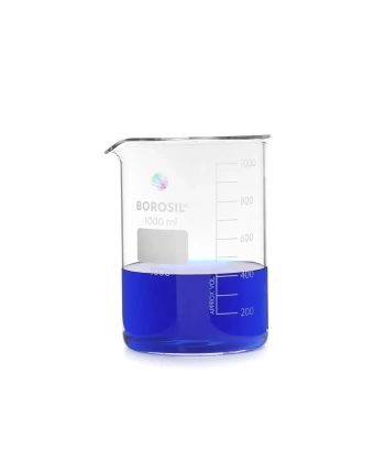 Kısa Form Isıya Dayanıklı Cam Beher 1000 mL (1-Litre) Beaker