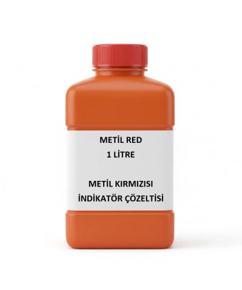Metil Red - (Metil Kırmızısı İndikatör Çözeltisi) - 1 Litre - Yüksek Kaliteli - Zurih Lab