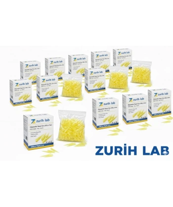 Otomatik Pipet Ucu 200 µl Sarı (10.000 Adetlik Toptan Set) | Non Steril, Yüksek Kimyasal Dayanım | Zurih Lab