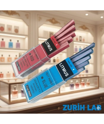pH Turnusol Kağıdı Seti (100 Mavi + 100 Kırmızı Strip) | Yüksek Kaliteli Litmus Test Kağıdı
