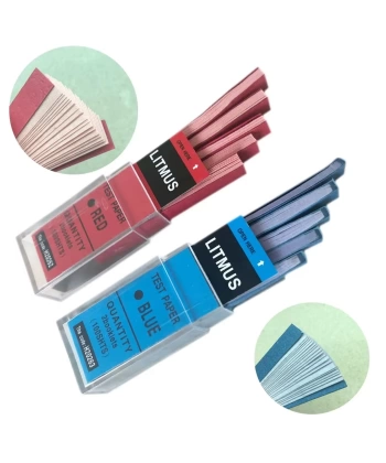 pH Turnusol Kağıdı Seti - (100 Test Mavi+100 Test Kırmızı Strip) - Yüksek Kaliteli