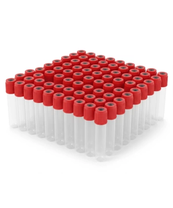 Plastik Vida Kapaklı Deney Tüpü (Test Tüpü) 10 mL - 16x100mm - 100 Adetlik Toptan Set