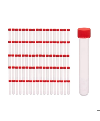 Plastik Vida Kapaklı Deney Tüpü (Test Tüpü) 10 mL - 16x100mm - 100 Adetlik Toptan Set