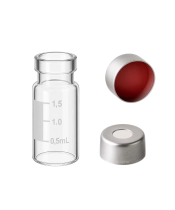Şeffaf Cam Vial 2 mL - Hacim Ölçekli - (Crimp ND11) - 100 Adetlik Toptan Set