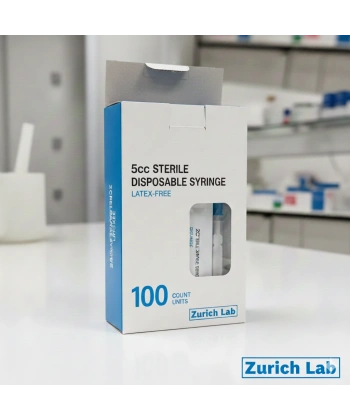 Steril Enjektör Şırınga 5cc (5mL) - 3 Parça - 100 Adetlik Set