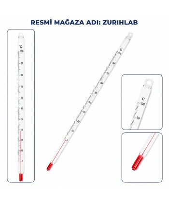 ZURIHLAB Alkollü Cam Termometre (-10 / 110C)