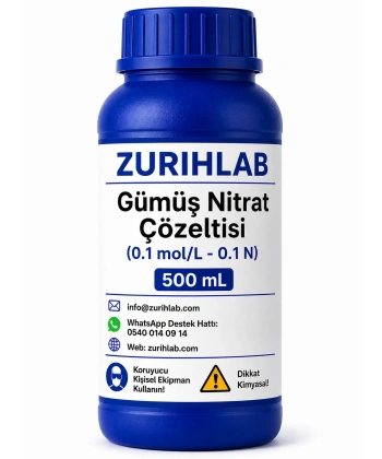 ZURIHLAB Gümüş Nitrat Çözeltisi (0.1 mol/L - 0.1 N) - 500 mL