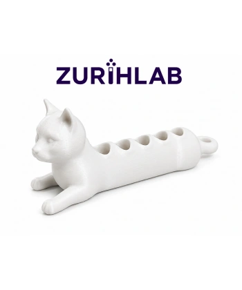 ZURIHLAB Kedi Tasarımlı Eppendorf/Ependorf Tüp Standı (0.5 ml & 1.5 ml) – Laboratuvar Tüp Düzenleyici