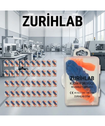 ZURIHLAB Kulak Koruyucu - Kulak Tıkacı - Gürültü Ses Önleyici - 50 Adetlik Toptan Set