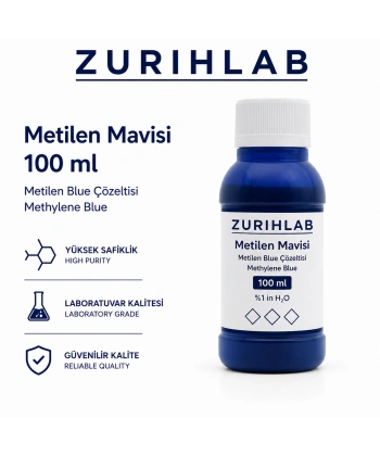 ZURIHLAB Metilen Mavisi 100 mL (Sıvı Form) - Methylene Blue - 100 mL