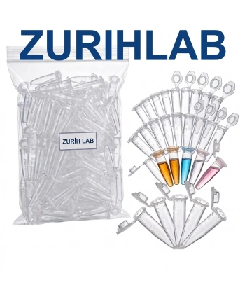 ZURIHLAB Mikrosantrifüj Eppendorf Ependorf Tüpü 0.5 mL (1000 Adet) - Şeffaf PCR Tüpü