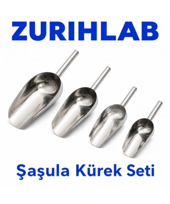 ZURIHLAB Paslanmaz Çelik Tartım Küreği Şaşula Seti - 4lü Set