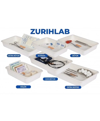 ZURIHLAB Plastik Numune Taşıma Tepsisi - 5 Adetlik Set