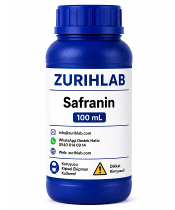 ZURIHLAB Safranin 100 mL - Mikrobiyoloji Solüsyonu