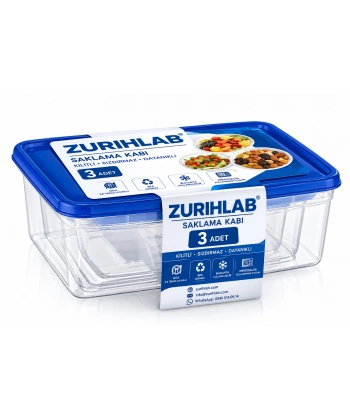ZURIHLAB Saklama Kabı Seti 3lü