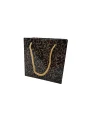 Altın Desenli Siyah (50 Li Paket )karton Çanta 11x11