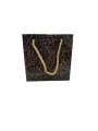 Altın Desenli Siyah (50 Li Paket )karton Çanta 11x11