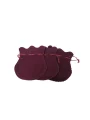 Kumaş Kese Bordo 100 Adet 11x14 Boy Takı, Altın Kesesi (ipli & Büzgülü)