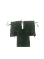 Kadife (SÜET) Yıldız Kese 10 Adet 8,5 x12 cm Boy Takı, Altın Kesesi (Yeşil)