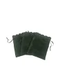 Kadife (SÜET) Yıldız Kese 10 Adet 8,5 x12 cm Boy Takı, Altın Kesesi (Yeşil)