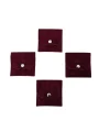 Kadife (SÜET) Zarf Kese Bordo 25 Adet 7x7 cm Boy Takı, Altın Kesesi (ÇITÇITLI)