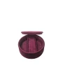 Lüks Kadife Yuvarlak Takı ve Mücevher Kutusu (12x12 cm) Bordo