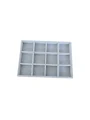 Organizatör Gri Süet Tabla Kolye &yüzük Düzenleyici Ve Gözlük(12 Bölmeli ) 17X24 Cm