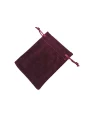 Süet & Kadife Duble Kese Bordo 10 Adet 9x12 cm Takı, Altın Kesesi (ipli & Büzgülü)