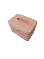 Taşıma Kulplu Deri Aynalı Makyaj,Bakım Ve Seyahat Çantası,kutusu Pudra (14x21x14 cm)
