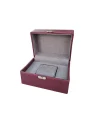 Tekli Basmalı Kilitli Lüx Deri Saat Kutusu (dış Kutulu) (Bordo)