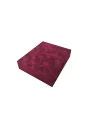 Yakut Süet Büyük Kare Set Kutusu (19x22 cm) (Bordo)