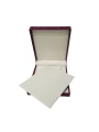 Yakut Süet Büyük Kare Set Kutusu (19x22 cm) (Bordo)