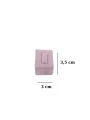 Yüzük Standı Tekli Süet (tırnaklı) 3x3,5 cm Pembe