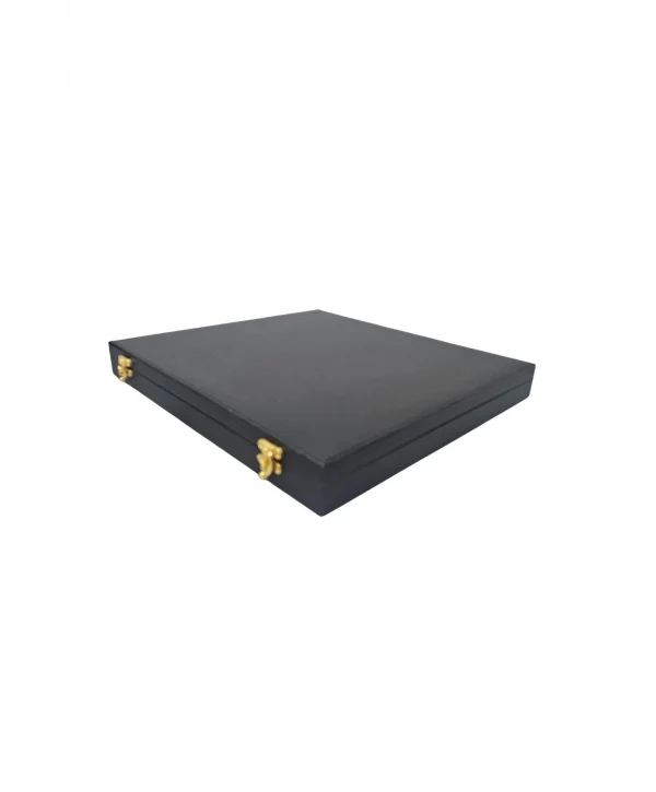 11li Tesbih (ahşap Kasa) Taba Deri Çanta& Kutu 35x38 Cm Siyah