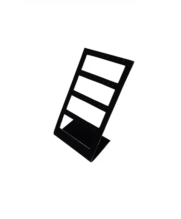 16lı 4 Basamaklı Sac Süet Küpelik Standı Siyah(12x20 cm)