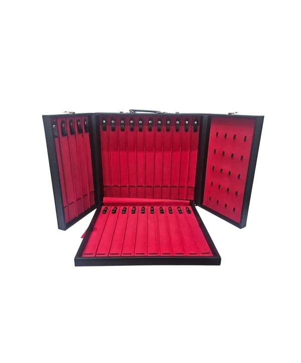 26li Tesbih Ve 20 li Yüzüklük (ahşap Kasa) Siyah Deri Kuluplu Çanta 35x38 Cm