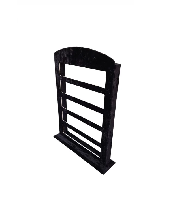 30lu 5 Basamaklı Süet Küpelik Standı Siyah (21x31 cm)