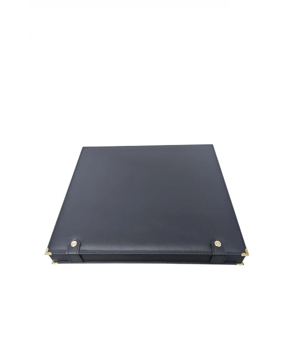 30 lu Tesbih Kutusu ve Çantası Siyah Deri (ÇıtÇıtlı) 34x38 cm