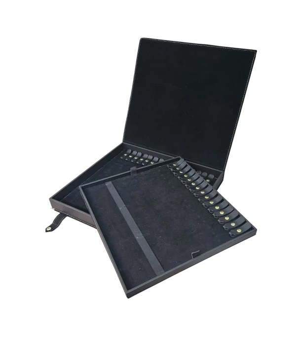 30 lu Tesbih Kutusu ve Çantası (ÇıtÇıtlı) Süet 34x38 cm Siyah