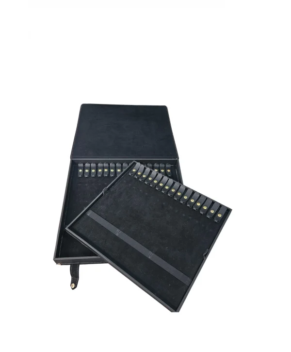 30 lu Tesbih Kutusu ve Çantası (ÇıtÇıtlı) Süet 34x38 cm Siyah