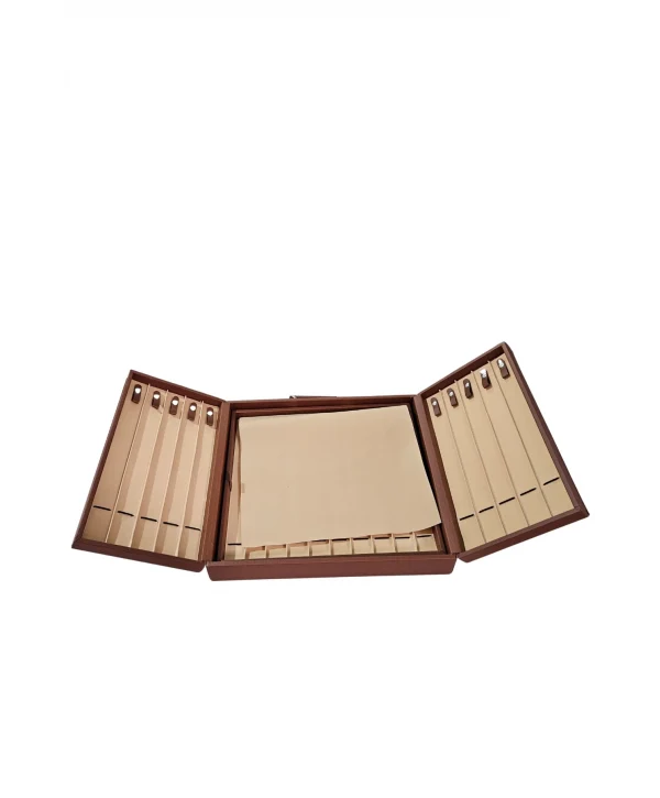 31li Tesbih (ahşap Kasa) Taba Deri Kuluplu Çanta TABA 35x38 Cm