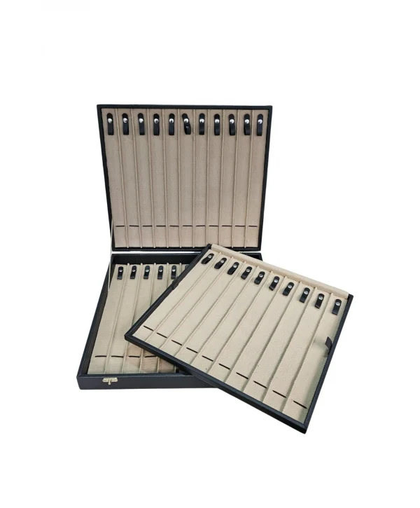 32li Iki Katlı Tesbih (ahşap Kasa) Siyah Deri Çanta& Kutu 35x38 Cm