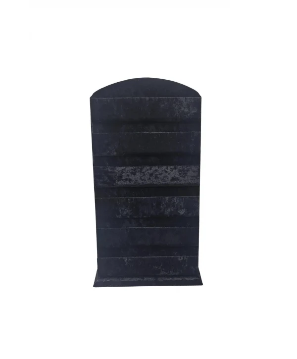 36lI Ayaklı Süet Küpelik Standı (20x38cm) Siyah