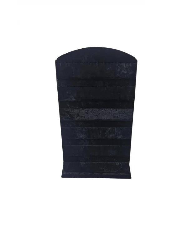 36lI Ayaklı Süet Küpelik Standı (20x38cm) Siyah