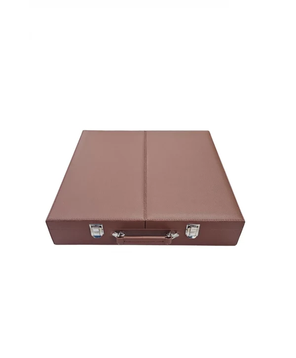 67li Tesbih (ahşap Kasa) Taba Deri Kuluplu Çanta 35x38 Cm